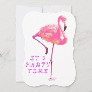 Invitation Flamant rose