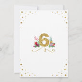 Invitation Flamant rose Aloha Sixième 6ème Six Anniversaire I (Dos)