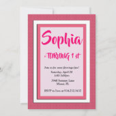 Invitation Flamant rose anniversaire (Dos)