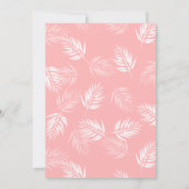 Invitation Flamant rose aquarelle photo fête d'anniversaire (Dos)