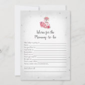 Invitation Flamant rose Argent Ballerina Conseils pour maman (Devant)