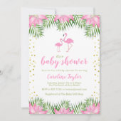Invitation Flamant rose Baby shower (Devant)