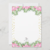 Invitation Flamant rose Baby shower (Dos)