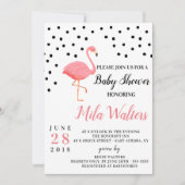 Invitation Flamant rose Baby shower (Devant)