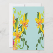 Invitation Flamant rose baby shower tropical (Dos)