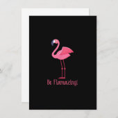 Invitation Flamant rose Be Flamazing (Devant / Derrière)