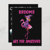 Invitation Flamant rose| Costume d'Halloween Flamingoween (Devant / Derrière)