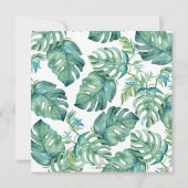 Invitation Flamant rose d'aquarelle Tropical Holiday Party (Dos)