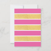 Invitation Flamant rose d'or rose chaud Anniversaire tropical (Dos)