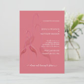 Invitation Flamant Rose Élégant Exotique (Debout devant)