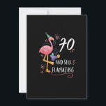 Invitation Flamant rose Flamazing 70e anniversaire Décoration<br><div class="desc">Funny Flamingo Gift for men,  Gift for women,  wife,  husband,  son,  daughter,  grandson,  granddaughter. Design Gift Idea for Birthday,  Christmas,  Anniversary,  Fathers day,  Mothers Day,  matching outfit men,  women,  father,  wife,  teacher.</div>