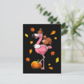 Invitation Flamant rose | Halloween Flamant rose Thanksgiving (Debout devant)