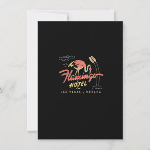Invitation Flamant rose Las Vegas Hotel Casino Retro Vintage 