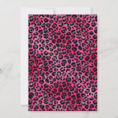 INVITATION FLAMANT ROSE LUMINEUX LEOPARD ROSE OR (Dos)