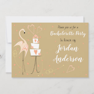 Invitation Flamant rose Mariage Bachelorette Party paysage