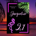 Invitation flamant rose néon tropical rétro 21e anniversaire<br><div class="desc">👉 Invitation vos amis à votre fête de 21ème anniversaire avec cette incroyable invitation rétro néon tropical avec un flamant rose ! - Cliquez simplement pour personnaliser ce design 🔥 Mes promesses - Ce design est unique - Il est conçu avec vous en tête 🙏 Merci pour soutenir ma petite...</div>