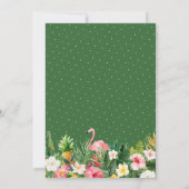 Invitation Flamant rose Palm Tropical Feuille Fête des mariée (Dos)