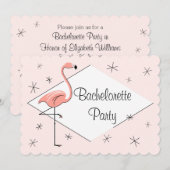Invitation Flamant rose Pink Diamond Bachelorette Party (Devant / Derrière)