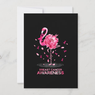 Invitation Flamant rose Pink Ribbon Sensibilisation au cancer