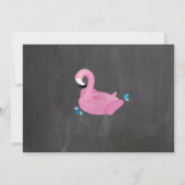 Invitation Flamant rose Piscine fête Anniversaire Plage Flott (Dos)