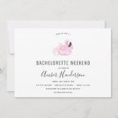 Invitation Flamant rose Pool Flotte Bachelorette (Devant)