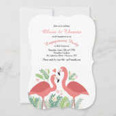 Invitation Flamant rose rose (Devant)