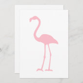Invitation Flamant rose rose (Devant / Derrière)