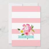 Invitation Flamant rose rose ananas tropical Bachelorette Lua (Dos)