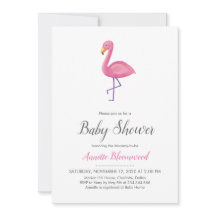 Flamant rose rose Baby shower moderne