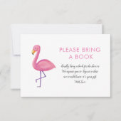 Invitation Flamant rose Rose Baby shower Moderne Apporter Un  (Devant)