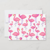 Invitation Flamant rose Rose Baby shower Moderne Apporter Un  (Dos)