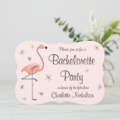 Invitation Flamant rose rose "Bachelorette Party" (Debout devant)