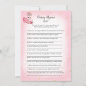 Invitation Flamant rose rose Ballerina Nursery Rhymes Douche  (Devant)