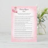 Invitation Flamant rose rose Ballerina Nursery Rhymes Douche  (Debout devant)