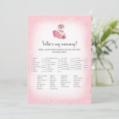 Invitation Flamant rose rose Ballerina qui est mon jeu de dou (Debout devant)