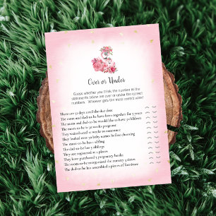 Invitation Flamant rose Rose Ballerina Sur Sous Le Jeu De Dou