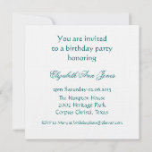 Invitation Flamant rose rose chaud (Dos)