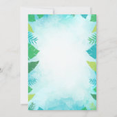 Invitation Flamant rose rose feuille tropicale Quinceañera ét (Dos)