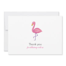 Flamant rose rose Merci Baby shower moderne