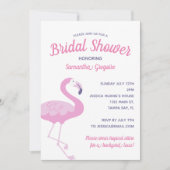 Invitation Flamant rose rose mignon Fête des mariées tropical (Devant)