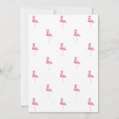 Invitation Flamant rose rose tropical Baby shower de plage Ch (Dos)