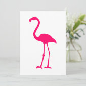 Invitation Flamant rose rose vif (Debout devant)