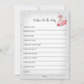 Invitation Flamant rose Silvr Ballerina Souhaite Pour La Cart (Devant)