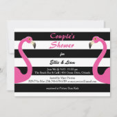 Invitation Flamant rose tendance Baby Couple's Shower Invitat (Devant)