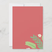 Invitation Flamant rose tropical (Dos)