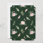 Invitation Flamant rose tropical Aquarelle Fête de l'mariée f (Dos)