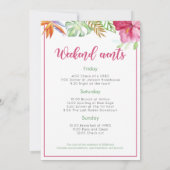 Invitation Flamant rose tropical d'été Bachelorette Invitatio (Dos)