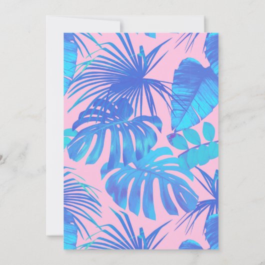 Invitation Flamant rose tropical d'été rose Bachelorette Part (Dos)