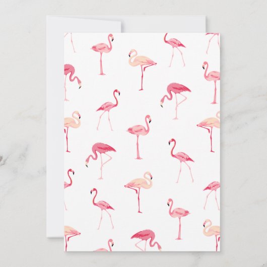 Invitation Flamant rose tropical fête d'anniversaire (Dos)