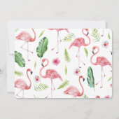 Invitation Flamant rose tropical moderne Douche nuptiale Invi (Dos)